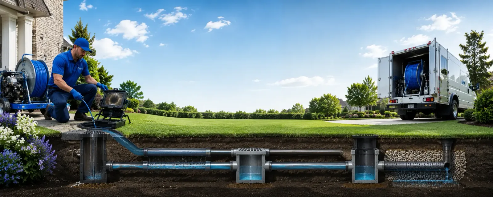 Outdoor drain cleaning information for Bunker Hill, IL